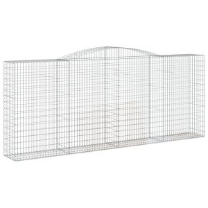 Kosz Gabionowy Łukowaty Siatka Ogrodzenie Ścianka Stal 400x50x160/180 cm 664016 Kosz Gabionowy Łukowaty Siatka Ogrodzenie Ścianka Stal 400x50x160/180 cm 664016