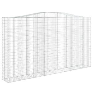 Kosz Gabionowy Łukowaty Siatka Ogrodzenie Ścianka Stal 400x50x220/240 cm 665020 Kosz Gabionowy Łukowaty Siatka Ogrodzenie Ścianka Stal 400x50x220/240 cm 665020
