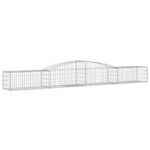 Kosz Gabionowy Łukowaty Siatka Ogrodzenie Ścianka Stal 400x50x40/60 cm 663901 Kosz Gabionowy Łukowaty Siatka Ogrodzenie Ścianka Stal 400x50x40/60 cm 663901