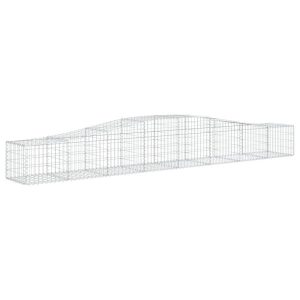 Kosz Gabionowy Łukowaty Siatka Ogrodzenie Ścianka Stal 400x50x40/60 cm 663509 Kosz Gabionowy Łukowaty Siatka Ogrodzenie Ścianka Stal 400x50x40/60 cm 663509