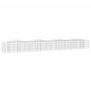 Kosz Gabionowy Łukowaty Siatka Ogrodzenie Ścianka Stal 400x50x50 cm, 663614 Kosz Gabionowy Łukowaty Siatka Ogrodzenie Ścianka Stal 400x50x50 cm, 663614