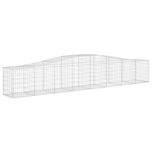 Kosz Gabionowy Łukowaty Siatka Ogrodzenie Ścianka Stal 400x50x60/80 cm 663921 Kosz Gabionowy Łukowaty Siatka Ogrodzenie Ścianka Stal 400x50x60/80 cm 663921