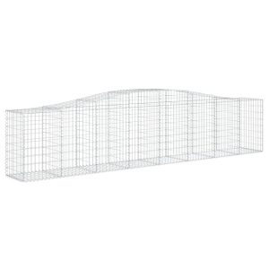 Kosz Gabionowy Łukowaty Siatka Ogrodzenie Ścianka Stal 400x50x80/100 cm 664027 Kosz Gabionowy Łukowaty Siatka Ogrodzenie Ścianka Stal 400x50x80/100 cm 664027