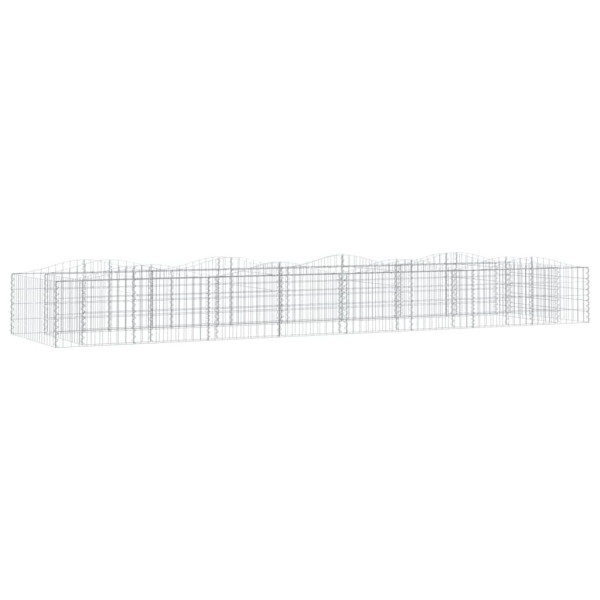 Kosz Gabionowy Łukowaty Siatka Ogrodzenie Ścianka Stal 600x100x50 cm 663740