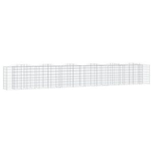 Kosz Gabionowy Łukowaty Siatka Ogrodzenie Ścianka Stal 600x50x100 cm 663861 Kosz Gabionowy Łukowaty Siatka Ogrodzenie Ścianka Stal 600x50x100 cm 663861