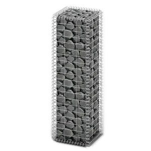 Kosz Gabionowy Ogrodzenie Płot Ściana Gabionowa Stal 100x30x30 cm Srebrny 874385 Kosz Gabionowy Ogrodzenie Płot Ściana Gabionowa Stal 100x30x30 cm Srebrny 874385