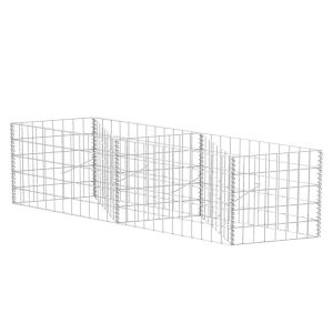Kosz Gabionowy Ogrodzenie Płot Ściana Gabionowa Stal 120x30x50 cm Srebrny 874372 Kosz Gabionowy Ogrodzenie Płot Ściana Gabionowa Stal 120x30x50 cm Srebrny 874372