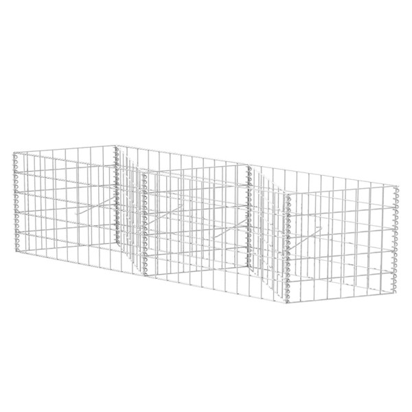Kosz Gabionowy Ogrodzenie Płot Ściana Gabionowa Stal 120x30x50 cm Srebrny 874372