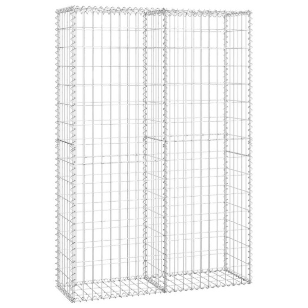 Kosz Gabionowy Ogrodzenie Płot Ściana Gabionowa Stal 150x100x30 cm Srebrny 874349