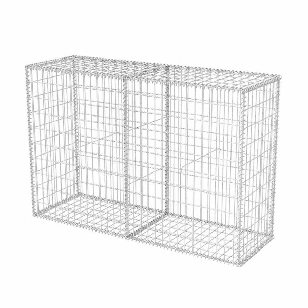 Kosz Gabionowy Ogrodzenie Płot Ściana Gabionowa Stal 150x50x100 cm Srebrny 874408