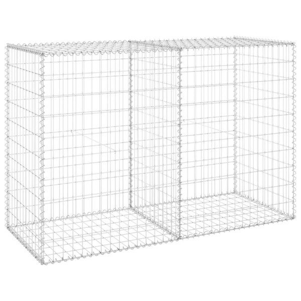 Kosz Gabionowy Ogrodzenie Płot Ściana Gabionowa Stal 150x60x100 cm Srebrny 874335