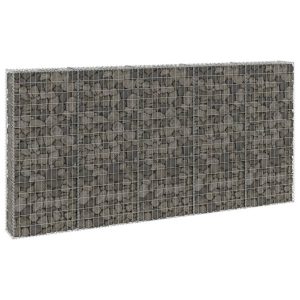 Kosz Gabionowy Ogrodzenie Płot Ściana Gabionowa Stal 300x30x150 cm Srebrny 874341 Kosz Gabionowy Ogrodzenie Płot Ściana Gabionowa Stal 300x30x150 cm Srebrny 874341