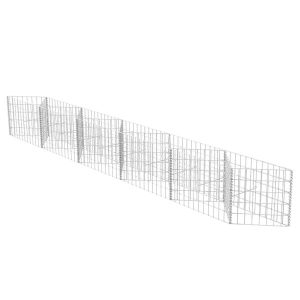 Kosz Gabionowy Ogrodzenie Płot Ściana Gabionowa Stal 300x30x50 cm Srebrny 874375 Kosz Gabionowy Ogrodzenie Płot Ściana Gabionowa Stal 300x30x50 cm Srebrny 874375