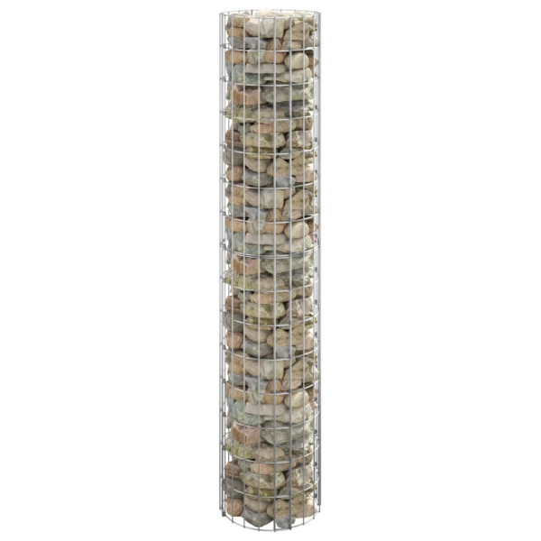 Kosz Gabionowy Ogrodzenie Płot Ściana Gabionowa Stal Ø30x150 cm Srebrny 871824
