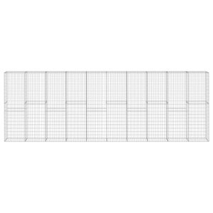 Kosz Gabionowy Ogrodzenie Płot Ściana Gabionowa Stal 600x30x200 cm Srebrny 882235 Kosz Gabionowy Ogrodzenie Płot Ściana Gabionowa Stal 600x30x200 cm Srebrny 882235