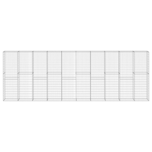 Kosz Gabionowy Ogrodzenie Płot Ściana Gabionowa Stal 600x30x200 cm Srebrny 882235