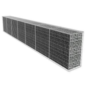 Kosz Gabionowy Ogrodzenie Płot Ściana Gabionowa Stal 600x50x100 cm Srebrny 880562 Kosz Gabionowy Ogrodzenie Płot Ściana Gabionowa Stal 600x50x100 cm Srebrny 880562