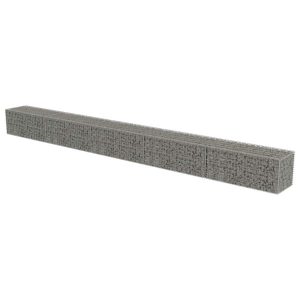 Kosz Gabionowy Ogrodzenie Płot Ściana Gabionowa Stal 600x50x50 cm Srebrny 874339 Kosz Gabionowy Ogrodzenie Płot Ściana Gabionowa Stal 600x50x50 cm Srebrny 874339