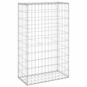 Kosz Gabionowy Ogrodzenie Płot Ściana Gabionowa Stal 60x30x100 cm Srebrny 874418 Kosz Gabionowy Ogrodzenie Płot Ściana Gabionowa Stal 60x30x100 cm Srebrny 874418