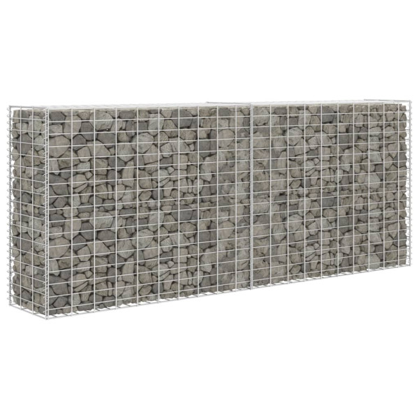 Kosz Gabionowy Ogrodzenie Płot Ściana Gabionowa Stal 85x30x200 cm Srebrny 882218