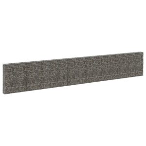 Kosz Gabionowy Ogrodzenie Płot Ściana Gabionowa Stal 900x30x150 cm Srebrny 874391