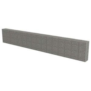 Kosz Gabionowy Ogrodzenie Płot Ściana Gabionowa Stal 900x50x150 cm Srebrny 874336
