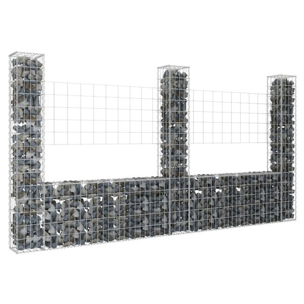 Kosz Gabionowy Ogrodzenie Płot Ściana Gabionowa Żelazo 260x20x150 cm 871067