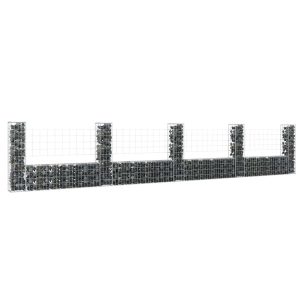 Kosz Gabionowy Ogrodzenie Płot Ściana Gabionowa Żelazo 500x20x100 cm 871084 Kosz Gabionowy Ogrodzenie Płot Ściana Gabionowa Żelazo 500x20x100 cm 871084