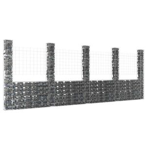 Kosz Gabionowy Ogrodzenie Płot Ściana Gabionowa Żelazo 500x20x200 cm 870895 Kosz Gabionowy Ogrodzenie Płot Ściana Gabionowa Żelazo 500x20x200 cm 870895