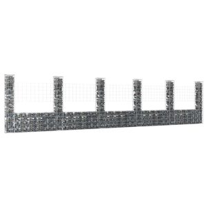 Kosz Gabionowy Ogrodzenie Płot Ściana Gabionowa Żelazo 620x20x150 cm 871005 Kosz Gabionowy Ogrodzenie Płot Ściana Gabionowa Żelazo 620x20x150 cm 871005