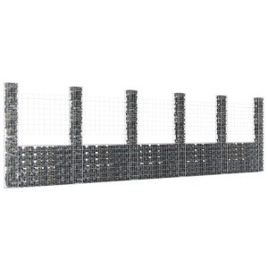 Kosz Gabionowy Ogrodzenie Płot Ściana Gabionowa Żelazo 620x20x200 cm 870957 Kosz Gabionowy Ogrodzenie Płot Ściana Gabionowa Żelazo 620x20x200 cm 870957