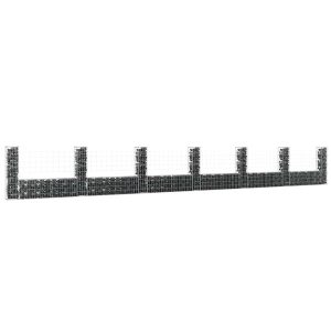 Kosz Gabionowy Ogrodzenie Płot Ściana Gabionowa Żelazo 740x20x100 cm 871102 Kosz Gabionowy Ogrodzenie Płot Ściana Gabionowa Żelazo 740x20x100 cm 871102