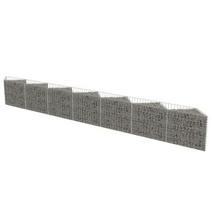 Kosz gabionowy Srebrny 450 x 30 x 50 cm Stal vidaXL 477131 Kosz gabionowy Srebrny 450 x 30 x 50 cm Stal vidaXL 477131