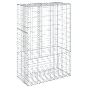 Kosz Gabionowy z Pokrywą Siatka Ogrodzenie Ścianka Stal 100x50x150 cm 663579 Kosz Gabionowy z Pokrywą Siatka Ogrodzenie Ścianka Stal 100x50x150 cm 663579