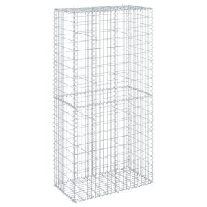 Kosz Gabionowy z Pokrywą Siatka Ogrodzenie Ścianka Stal 100x50x200 cm 665119 Kosz Gabionowy z Pokrywą Siatka Ogrodzenie Ścianka Stal 100x50x200 cm 665119