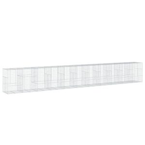 Kosz Gabionowy z Pokrywą Siatka Ogrodzenie Ścianka Stal 1100x100x150 cm 663424 Kosz Gabionowy z Pokrywą Siatka Ogrodzenie Ścianka Stal 1100x100x150 cm 663424