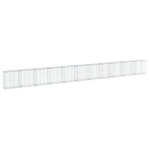 Kosz Gabionowy z Pokrywą Siatka Ogrodzenie Ścianka Stal 1100x50x100 cm 663706 Kosz Gabionowy z Pokrywą Siatka Ogrodzenie Ścianka Stal 1100x50x100 cm 663706
