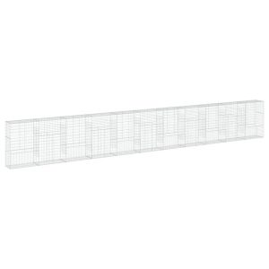 Kosz Gabionowy z Pokrywą Siatka Ogrodzenie Ścianka Stal 1100x50x150 cm 664032 Kosz Gabionowy z Pokrywą Siatka Ogrodzenie Ścianka Stal 1100x50x150 cm 664032