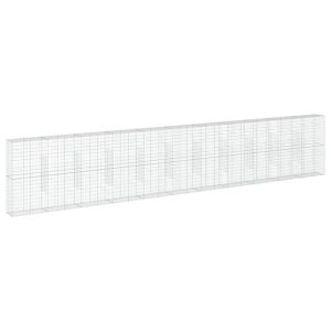 Kosz Gabionowy z Pokrywą Siatka Ogrodzenie Ścianka Stal 1100x50x200 cm 665059 Kosz Gabionowy z Pokrywą Siatka Ogrodzenie Ścianka Stal 1100x50x200 cm 665059