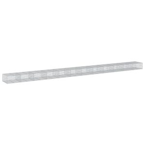 Kosz Gabionowy z Pokrywą Siatka Ogrodzenie Ścianka Stal 1200x100x50 cm 663809 Kosz Gabionowy z Pokrywą Siatka Ogrodzenie Ścianka Stal 1200x100x50 cm 663809