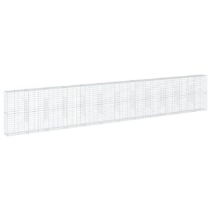 Kosz Gabionowy z Pokrywą Siatka Ogrodzenie Ścianka Stal 1200x50x200 cm 663707 Kosz Gabionowy z Pokrywą Siatka Ogrodzenie Ścianka Stal 1200x50x200 cm 663707
