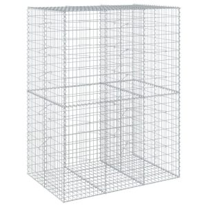 Kosz Gabionowy z Pokrywą Siatka Ogrodzenie Ścianka Stal 150x100x200 cm 663411 Kosz Gabionowy z Pokrywą Siatka Ogrodzenie Ścianka Stal 150x100x200 cm 663411