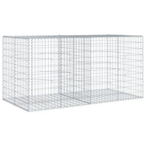 Kosz Gabionowy z Pokrywą Siatka Ogrodzenie Ścianka Stal 200x100x100 cm 665168 Kosz Gabionowy z Pokrywą Siatka Ogrodzenie Ścianka Stal 200x100x100 cm 665168