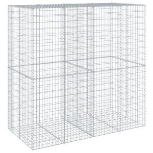 Kosz Gabionowy z Pokrywą Siatka Ogrodzenie Ścianka Stal 200x100x200 cm 663555 Kosz Gabionowy z Pokrywą Siatka Ogrodzenie Ścianka Stal 200x100x200 cm 663555