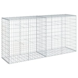 Kosz Gabionowy z Pokrywą Siatka Ogrodzenie Ścianka Stal 200x50x100 cm 663402 Kosz Gabionowy z Pokrywą Siatka Ogrodzenie Ścianka Stal 200x50x100 cm 663402