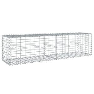 Kosz Gabionowy z Pokrywą Siatka Ogrodzenie Ścianka Stal 200x50x50 cm 663455 Kosz Gabionowy z Pokrywą Siatka Ogrodzenie Ścianka Stal 200x50x50 cm 663455