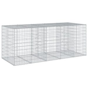 Kosz Gabionowy z Pokrywą Siatka Ogrodzenie Ścianka Stal 250x100x100 cm 663866 Kosz Gabionowy z Pokrywą Siatka Ogrodzenie Ścianka Stal 250x100x100 cm 663866