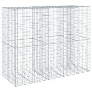 Kosz Gabionowy z Pokrywą Siatka Ogrodzenie Ścianka Stal 250x100x200 cm 663413 Kosz Gabionowy z Pokrywą Siatka Ogrodzenie Ścianka Stal 250x100x200 cm 663413