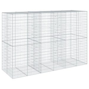 Kosz Gabionowy z Pokrywą Siatka Ogrodzenie Ścianka Stal 300x100x200 cm 663869 Kosz Gabionowy z Pokrywą Siatka Ogrodzenie Ścianka Stal 300x100x200 cm 663869