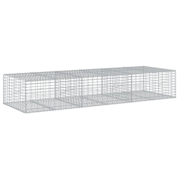 Kosz Gabionowy z Pokrywą Siatka Ogrodzenie Ścianka Stal 300x100x50 cm 663504